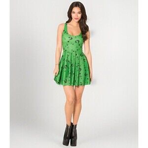 BLACKMILK CLOTHING -THE RIDDLER SCOOP SKATER DRESS - LIMITED SIZE LARGE